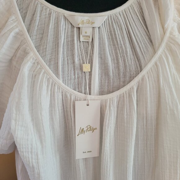 Lilly Pulitzer Zemini Maxi Coverup in White NWT - Picture 7 of 10